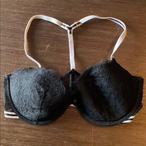Black bra with mesh on the back